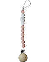 Chewies&more Silicone Pacifier Clip - Teether - Rose Gritt Pacifier Chains