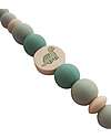 Chewies&more Silicone Pacifier Clip - Teether - Teal - Dino Collection Pacifier Chains