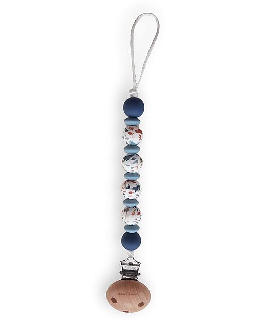 Chewies&more Silicone Pacifier Clip - Teether - with Beads - Sea Pacifier Chains
