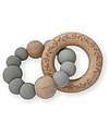 Chewies&more Teether with Engraved Rattle - Light Gray Teethers