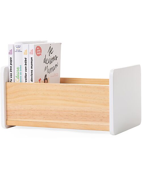 Childhome 2 in 1 Wooden Step and Box - White - 35x23x18 cm Stools