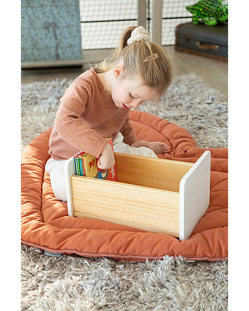 Childhome 2 in 1 Wooden Step and Box - White - 35x23x18 cm Stools