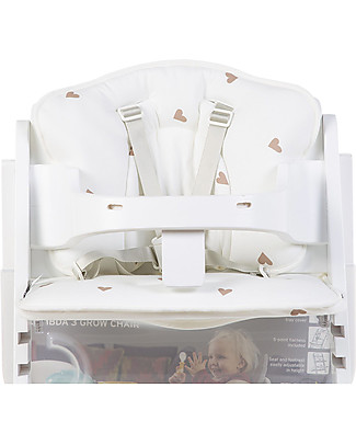Childhome Baby Grow Chair Cushion for Lambda 3 - Hearts High Chairs