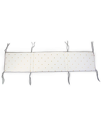 Childhome Bed Protection - Gold Dots - 35x170 cm - Cotton Bumpers