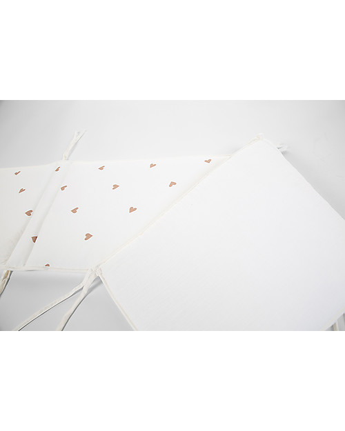 Childhome Bed Protection - Hearts - 35x170 cm - Cotton Bumpers