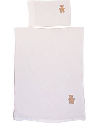 Childhome Bedding Set Duvet Cover and Pillowcase - Beige Teddy - 140x100 cm - Cotton Duvet Sets