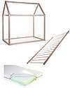 Childhome Bedroom Set - Bed House in Beech 140x70 cm + Mattress and Slats included! Montessori Beds
