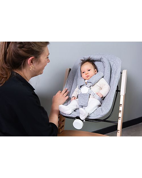 Childhome Black Newborn Seat + Grey Cushion - For Evosit and Lambda Chair Accessories for High Chairs