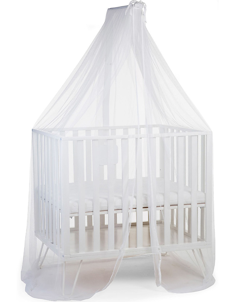 Childhome Canopy Holder with Mosquito Net - Wood - White unisex (bambini)