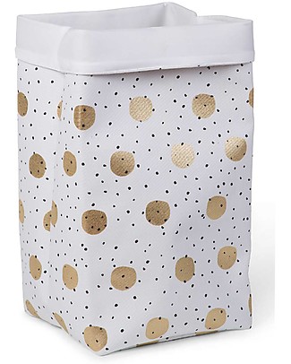 Childhome Canvas Box with Golden Dots - 32x32x60 cm Storage organisers
