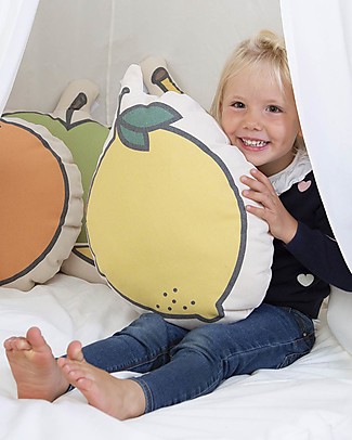 Childhome Canvas Cushion Lemon -45x30x14 cm Cushions
