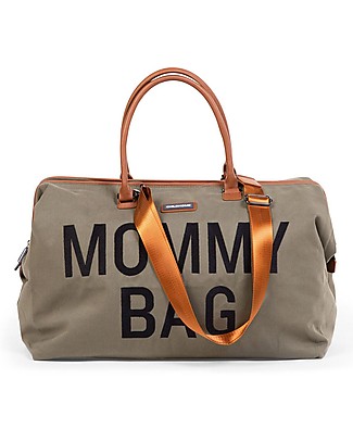 Childhome Canvas Mommy Bag - Diaper Bag - 55 x 30 x 40 cm - Kaki - Includes Foldable Changing Mat! Diaper Changing Bags & Accessories