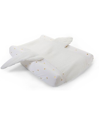 Childhome Changing Cushion Cover in Cotton Jersey - Angel Gold Dots Changing Mats And Covers