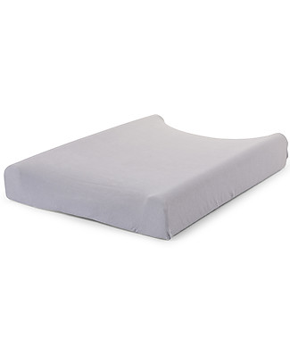Childhome Changing Cushion Cover in Cotton Tricot - Pastel Mouse Grey - 70x50 cm Changing Mats And Covers