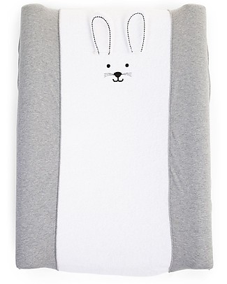 Childhome Changing Cushion Cover - Jersey Grey Rabbit Changing Mats And Covers