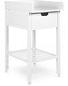 Childhome Changing Station with Drawer, White - Includes removable wheels! Changing Tables