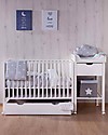 Childhome Changing Station with Drawer, White - Includes removable wheels! Changing Tables