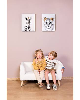 Childhome Children's Bench - Teddy - Off-White - 88x44x45 cm Armchairs