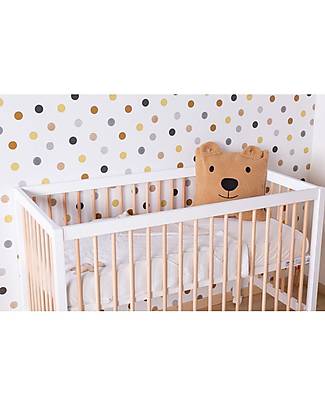 Wooden and olive-green co-sleeping cot-bed (4in1) 60x120 cm