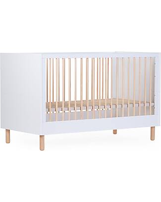 Micuna 2-in-1 Next to Me Cododo Cot, Beech Wood, White - It becomes Desk or  ToyBox! unisex (bambini)