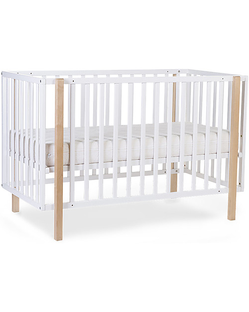 Childhome Cot with Wheels and Bars 60x120 cm - Three different heights Cots and Cotbeds