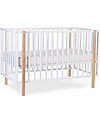 Childhome Cot with Wheels and Bars 60x120 cm - Three different heights Cots and Cotbeds
