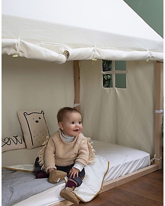 Childhome Cover for Childhome Tipi Bed Frame House - White - 140x70 cm Single Bed