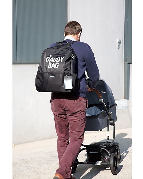 Childhome Daddy Bag Backpack - Diaper Bag - 36 x 20 x 48 cm - Black - Includes Foldable Changing Mat! Changing Backpack