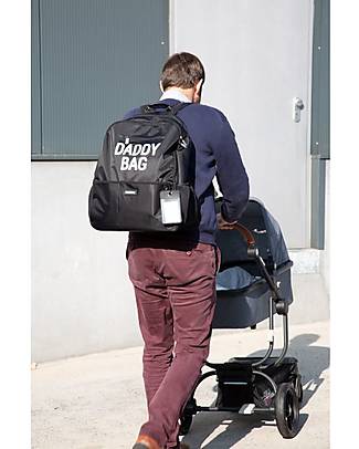 Childhome Daddy Bag Backpack - Diaper Bag - 36 x 20 x 48 cm - Black - Includes Foldable Changing Mat! Large Backpacks