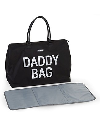 Childhome Daddy Bag - Diaper Bag 55 x 30 x 30 cm - Black - Includes foldable changing mat! Diaper Changing Bags