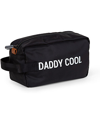 Childhome Daddy Cool Toiletry Bag - Black/White Makeup Bags & Pouches