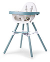 Childhome Evolu 2 Chair, Evolutive High Chair 3-in-1, Jade Green - Includes dining trays and extra legs High Chairs