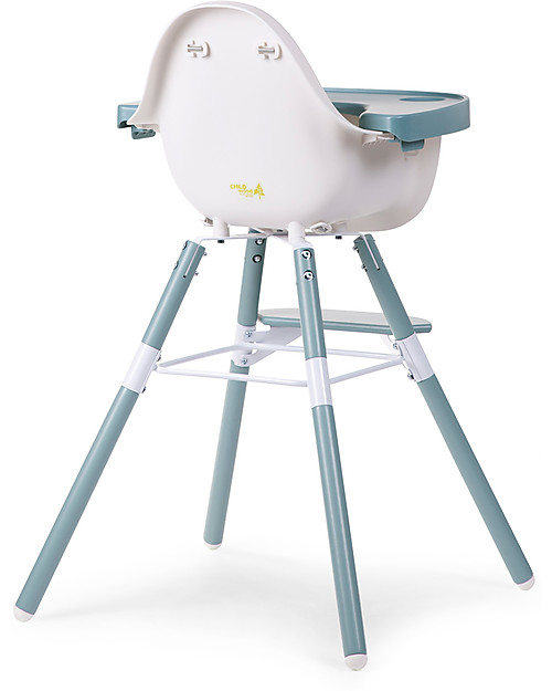 Childhome Evolu 2 Chair, Evolutive High Chair 3-in-1, Jade Green - Includes dining trays and extra legs High Chairs