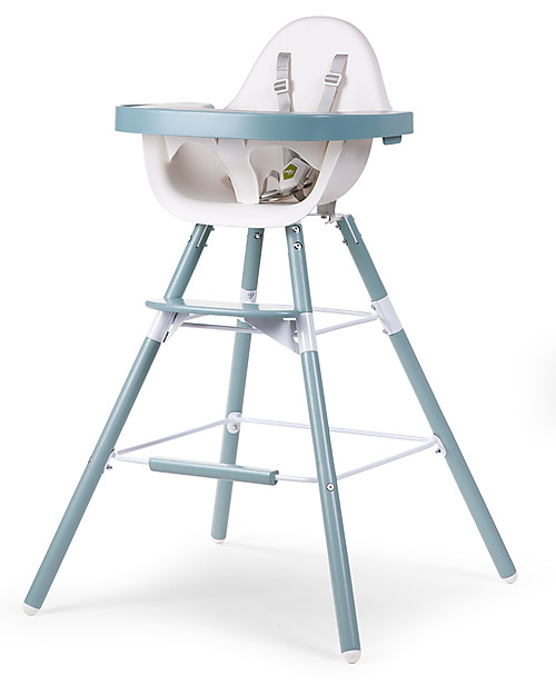 Childhome Evolu 2 Chair, Evolutive High Chair 3-in-1, Jade Green - Includes dining trays and extra legs High Chairs