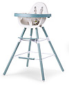 Childhome Evolu 2 Chair, Evolutive High Chair 3-in-1, Jade Green - Includes dining trays and extra legs High Chairs