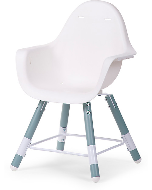 Childhome Evolu 2 Chair, Evolutive High Chair 3-in-1, Jade Green - Includes dining trays and extra legs High Chairs