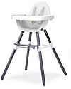 Childhome Evolu 2 Chair, Evolutive High Chair 3-in-1, Navy Blue - Includes dining trays and extra legs High Chairs