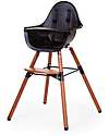 Childhome Evolu 2 Chair - Evolutive High Chair and Kids Chair + Bumper - Nut/Black - 6 month to 6 years High Chairs