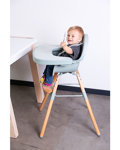 Childhome Evolu Feeding Tray for Evolu 2 and ONE.80 Evolutive Chair - Abs + Silicone - Mint Accessories for High Chairs