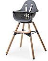 Childhome Evolu ONE.80° Chair - Anthracite Evolutive High Chair and Kids Chair - Swivel Seat High Chairs