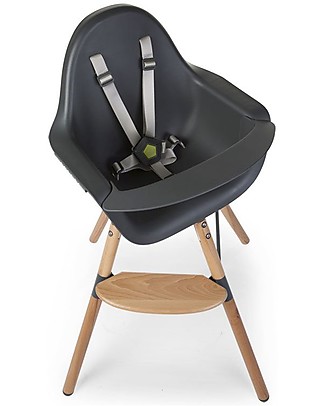 Childhome Evolu ONE.80° Chair - Anthracite Evolutive High Chair and Kids Chair - Swivel Seat! High Chairs