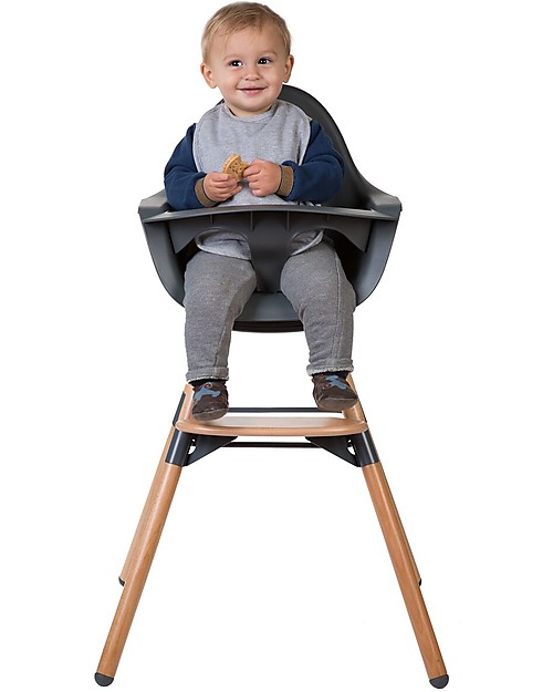 Childhome Evolu ONE.80° Chair - Anthracite Evolutive High Chair and Kids  Chair - Swivel Seat unisex (bambini)