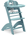 Childhome Evolutive Wooden High Chair Lambda 2, Jade Green - It becomes a normal chair! High Chairs