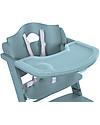 Childhome Evolutive Wooden High Chair Lambda 2, Jade Green - It becomes a normal chair! High Chairs