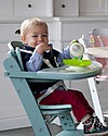 Childhome Evolutive Wooden High Chair Lambda 2, Jade Green - It becomes a normal chair! High Chairs