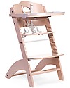 Childhome Evolutive Wooden High Chair Lambda 2, Nude - It becomes a normal chair! High Chairs