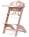 Childhome Evolutive Wooden High Chair Lambda 2, Nude - It becomes a normal chair! High Chairs
