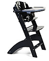 Childhome Evolutive Wooden High Chair Lambda 3, Black - It becomes a normal chair! High Chairs