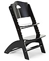 Childhome Evolutive Wooden High Chair Lambda 3, Black - It becomes a normal chair! High Chairs