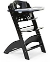 Childhome Evolutive Wooden High Chair Lambda 3, Black - It becomes a normal chair! High Chairs